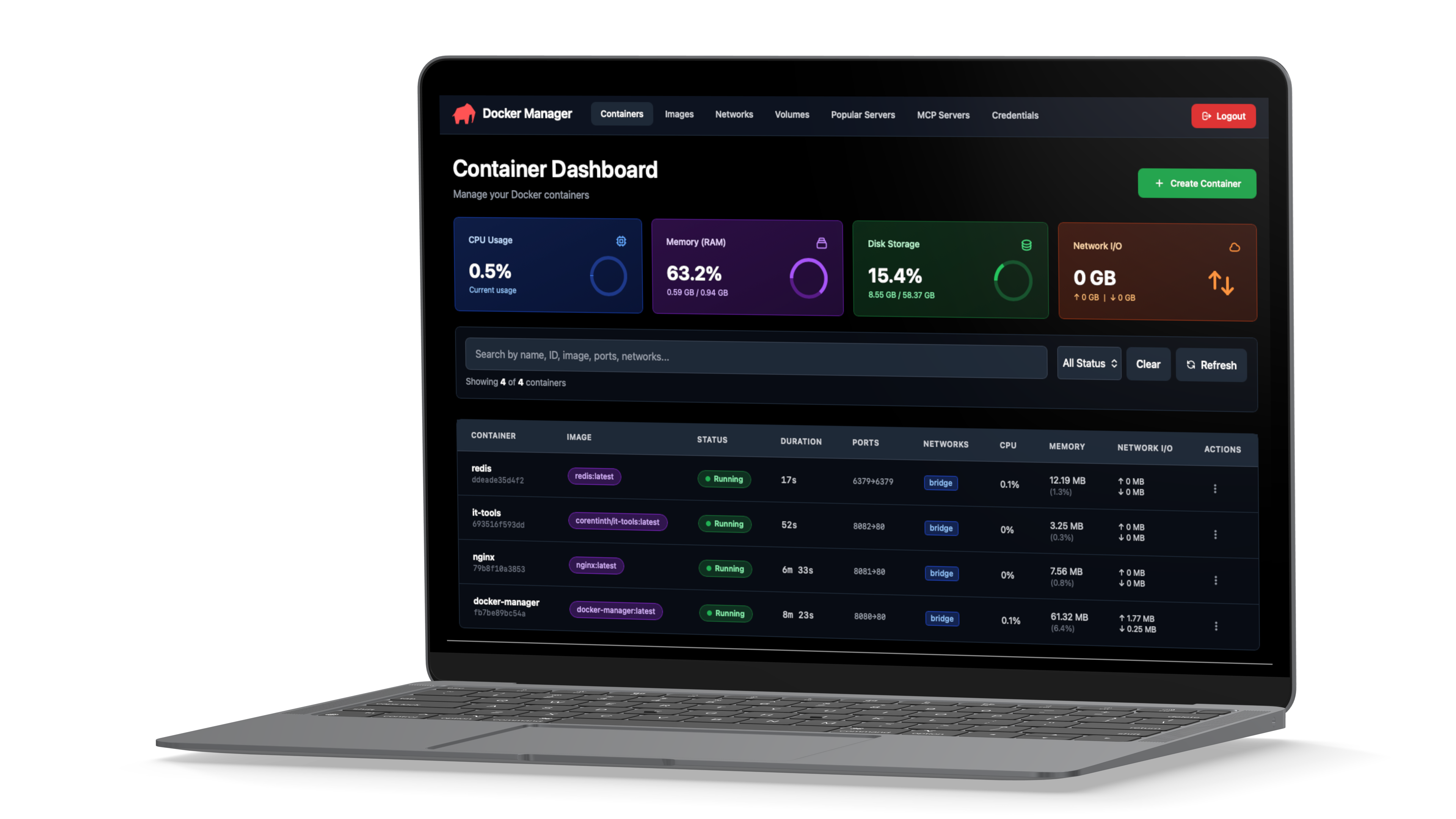 Docker Manager Dashboard